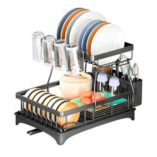 Escorredor de Louça Decoteam 2 Níveis Ajustável